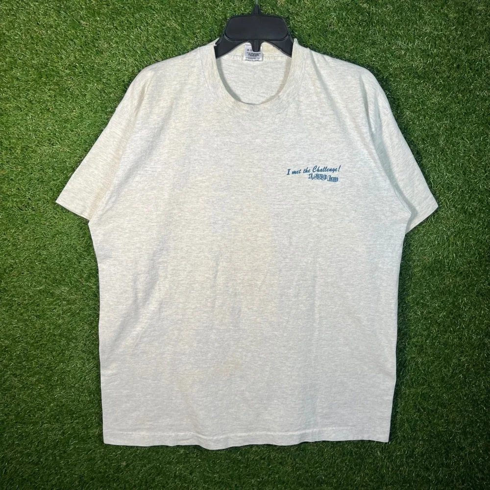 Vintage 1994 ITD Fitness Challenge Idaho‎ T Shirt XL Fruit of the Loom Ash Gray